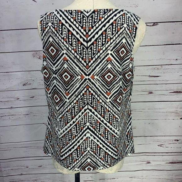 Calvin Klein Woman's Aztec Print Cowl Neck Sleeveless Top Size Large - Picture 6 of 11